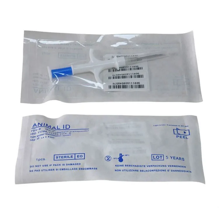 (1000PCS/lot) 1.4X8mm FDX-B ISO11784/785 animal mirochip Pet ID Tag Microchip Syringe for animals Pig Cow Cattle Horse Dog Fish |