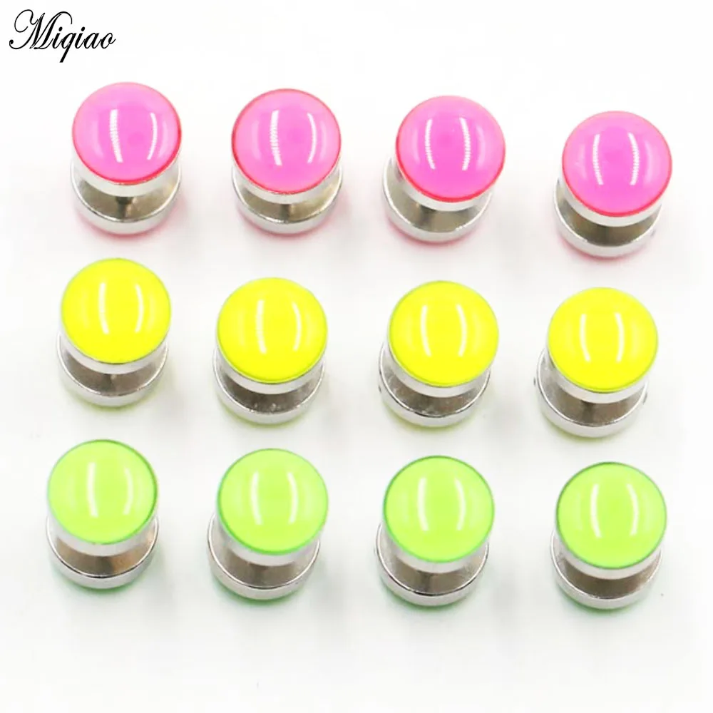 

Miqiao 2 Pcs Human Body Piercing Jewelry All-match Stainless Steel Dripping Mixed Color Ear Pinna Random