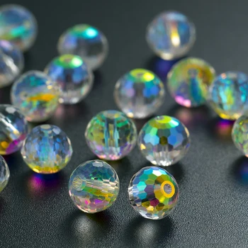 

Crystal AB Rondelle faceted Crystal Glass Beads Loose Spacer Round for Jewelry Making Beads Fits for DIY Necklace Bracelet Craft