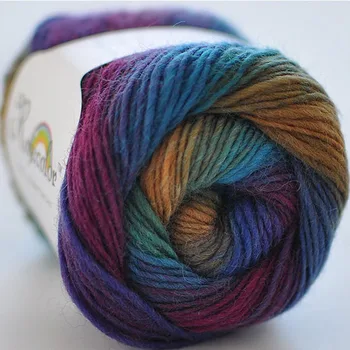 Rainbow Wool Yarn Skein 1