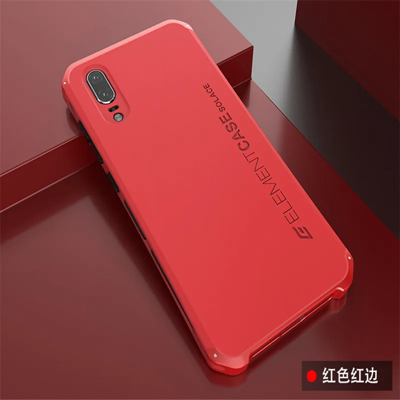 Для huawei p20 чехол Роскошный элемент телефонные чехлы с дизайнерским алюминием и ПК корпус для huawei P10 Plus mate 9 honorv 8 - Цвет: Red red