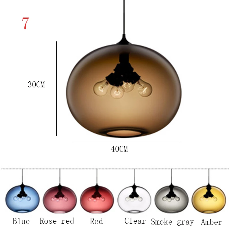 Скандинавский дизайн, стеклянная Подвесная лампа, Подвесная лампа, Подвесная лампа для кухни, подвесные лампы, подвесные светильники, домашний декор - Цвет корпуса: 7