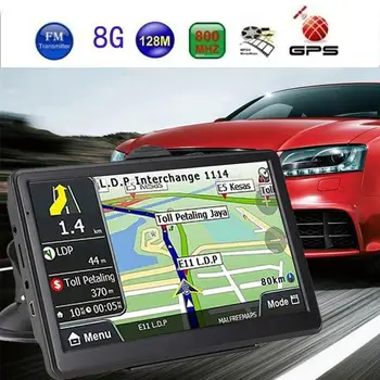 

Vehemo 7 Inches GPS Navigator Digital Car Navigator Electronic Album Vehicle Navigation for FM Transmit Sensors Map