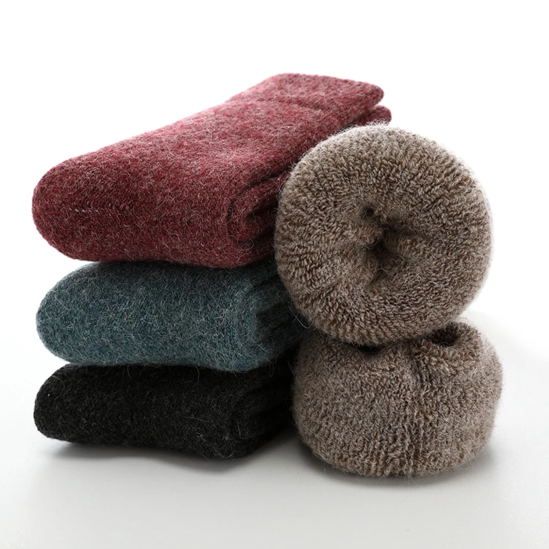 

Russia Super Thicker Solid Socks Merino Wool Rabbit Socks Against Cold Snow Socks Winter Socks elderly Old Female Women Socks