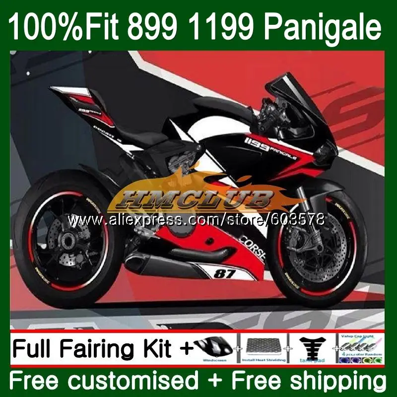 

Injection For DUCATI 1199 Panigale 2012 2013 2014 2015 2016 51CL.89 Glossy Black 899 1199R 899R 899S 1199S 12 13 14 15 Fairings
