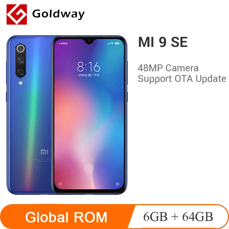 Смартфон Xiaomi mi 9 SE, 6 ГБ, 64 ГБ, mi 9 SE, Восьмиядерный процессор Snapdragon 712, 48мп, тройная камера, 5,97 дюймов, полный экран