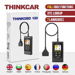 THINKCAR – THINKOBD 100 Scanner de voiture, outil de Diagnostic de voiture avec toutes les fonctions obd2, recherche DTC, réinitialisation des données VIN en direct, lumière du moteur 