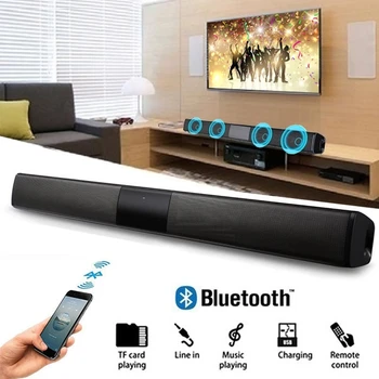 

2021 Hot Wireless Bluetooth Soundbar Hi-Fi Stereo Speaker Home Theater TV Strong Bass Sound Bar Subwoofer with Remote Control