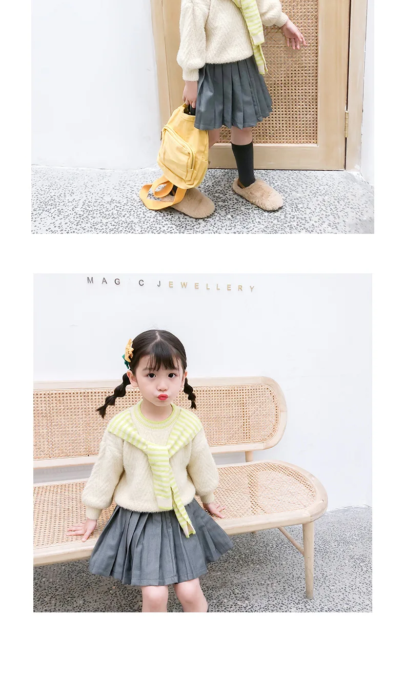 Girls sweater new autumn and winter children Korean version of the tide big boy baby pullover sweater little girl sweater