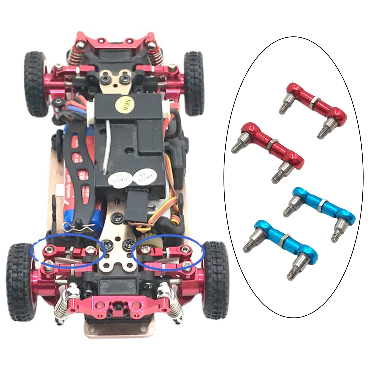 Rc Steering Linkage Rod Adjustable For Wltoys K969 K979 K989 P929 1/28