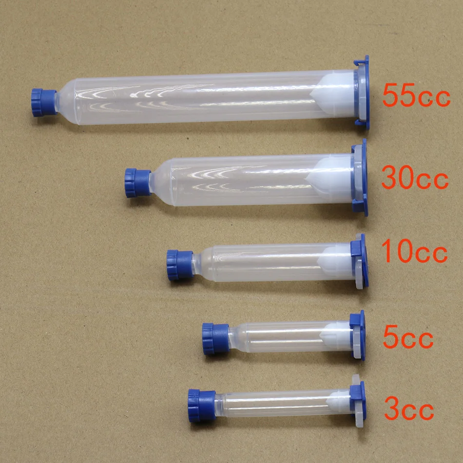 USA Type 3CC 5CC 10CC 30CC 50CC Dispensing Needle Tips Plastic Industrial Syringe Barrel Liquid Dispenser