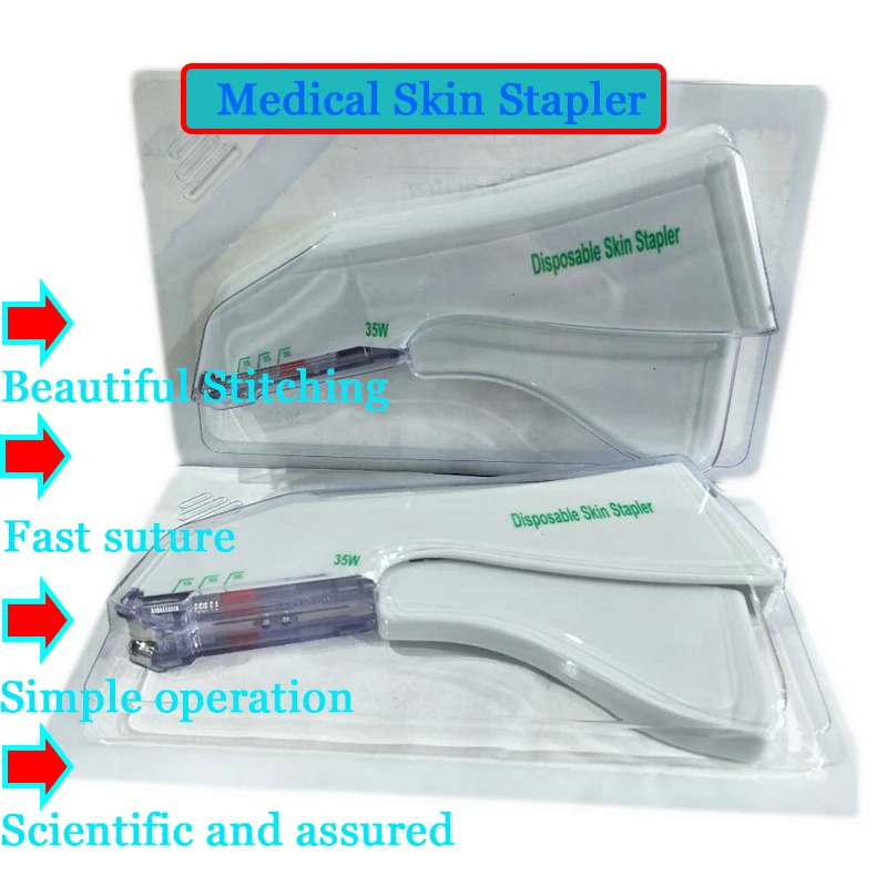 5 pieces Disposable Sterile Skin Wound Stitching Machine 35w Medical  Surgery Skin Stapler