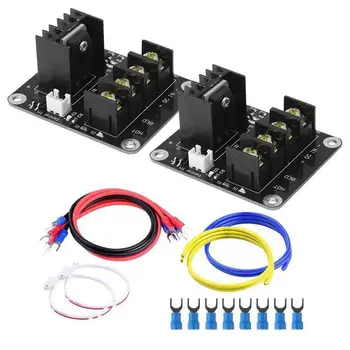 

2 Pack Heat Bed Power Module Add-on Hot Bed Power Expansion Board MOS Tube High Current Load Module for 3D Printer