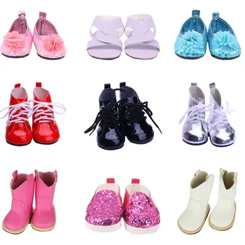 

Doll Shoes Lace-Up Leather Boots casual Fit 18 Inch American Dolls And 43cm Baby New Born Doll,Our Generation Gifts For Girls