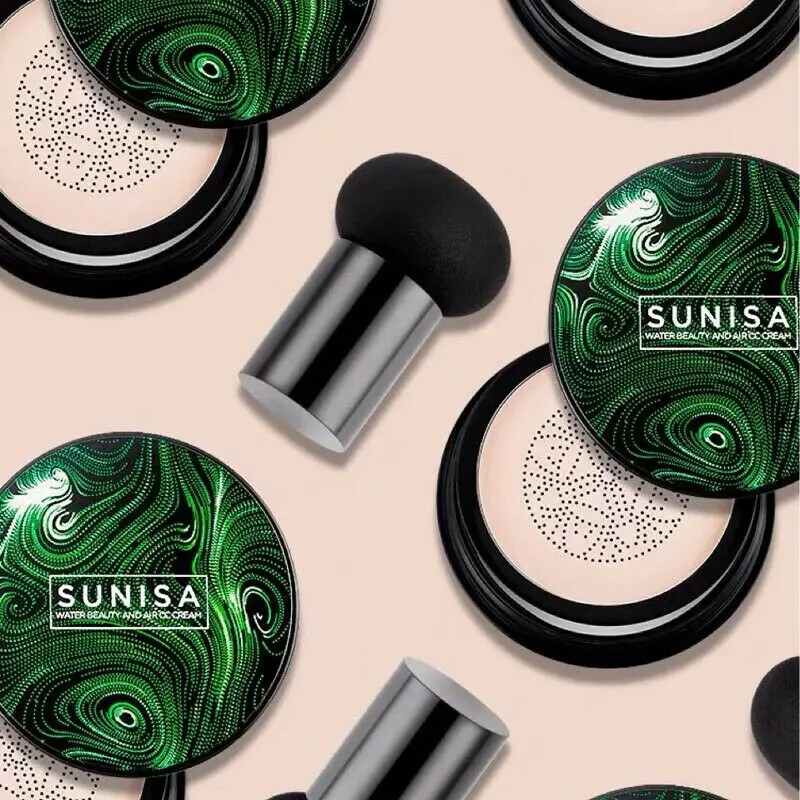

SUNISA New Mushroom Head Makeup Cushion Hydrating Foundation Breathable Natural Whitening Makeup BB Cream TSLM1
