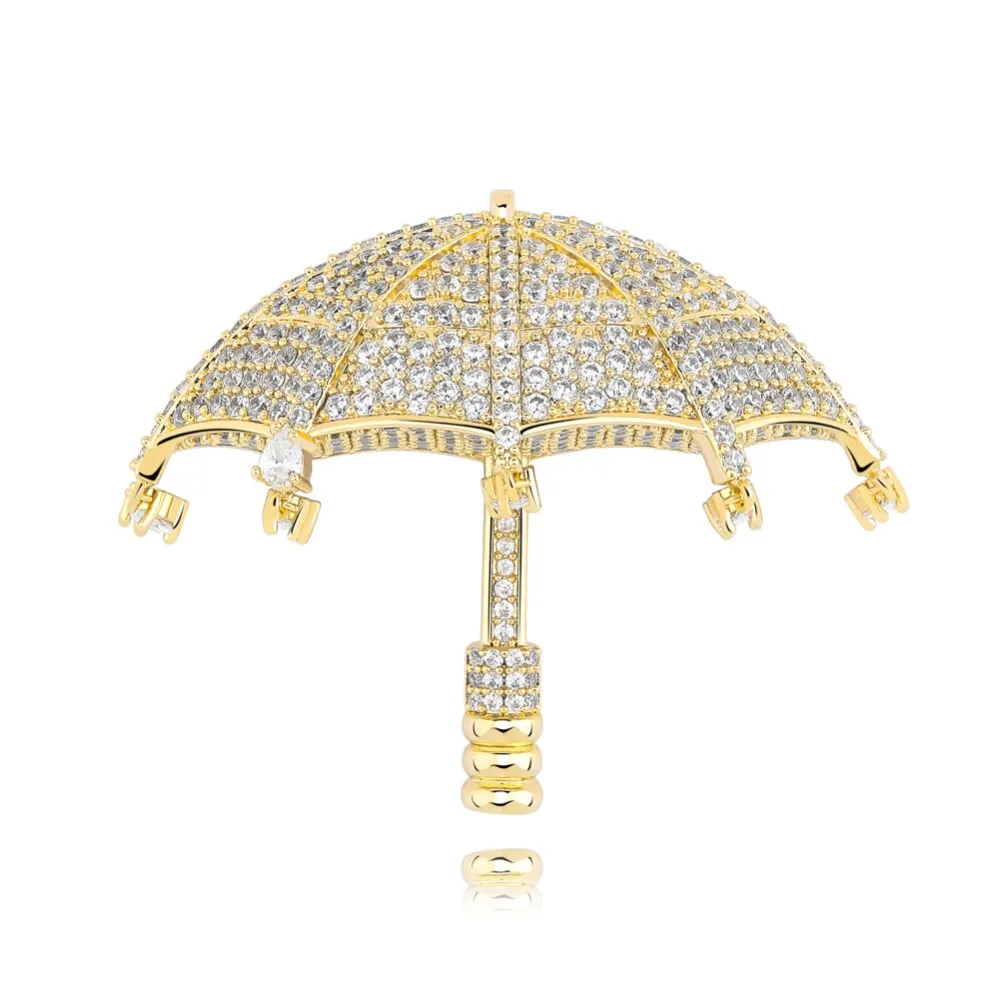 TOPGRILLZ микро проложили льдом зонтик кулон ожерелье AAA кубический циркон хип хоп ювелирные изделия для мужчин и женщин