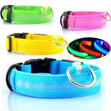 

Night Light New Pet Neck Accessories Solid Color Multi Size Dog Collars Adjustable Kitten Collars Personalized Puppy Necklace