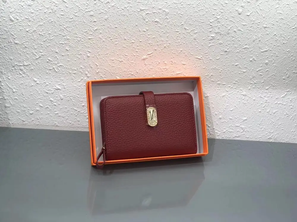 6915S wine Дизайнерские кошельки из натуральной кожи, известный бренд, Женский кошелек, модная сумка для денег, карман для сотового телефона, роскошный длинный кошелек для девушек K6913 - Color: 6915S wine