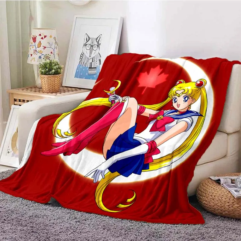 Sailor Moon Blanket Flannel Blanket Soft Fleece Throw Blankets Blanket for Bedroom SofaBlankets