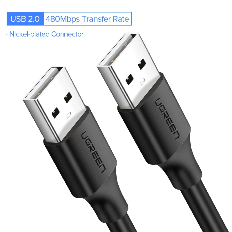 Ugreen USB-USB кабель-удлинитель Тип A папа-папа USB 3,0 2,0 удлинитель для радиатора жесткого диска Webcom USB 3,0 удлинитель кабеля - Цвет: USB 2.0 Cable