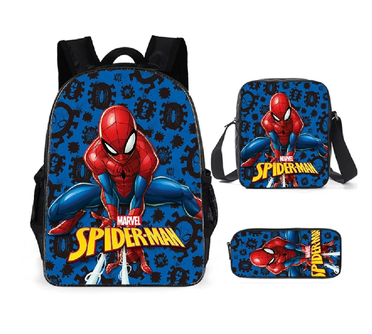 cosa Editor Arsenal Mochilas escolares de Spiderman para niños y niñas, de 16 pulgadas Juego de  3 unids/set, mochila de superhéroe de Marvel, bolsa para libros de primaria| Mochilas| - AliExpress