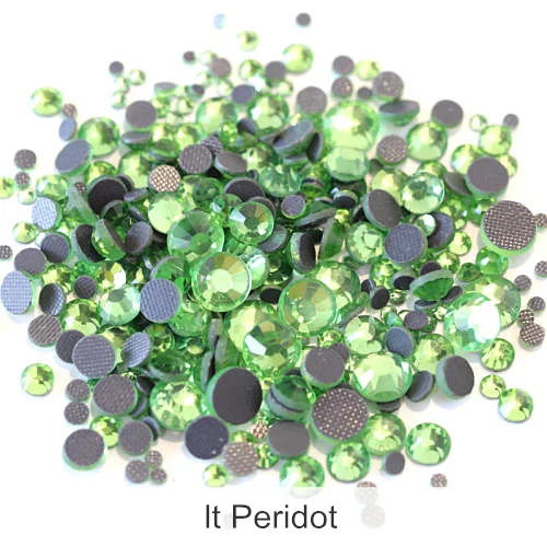 Light Peridot Стразы DMC с горячей фиксацией, много цветов, стразы из стекла, стразы для свадьбы Y0002 - Цвет: Light Peridot