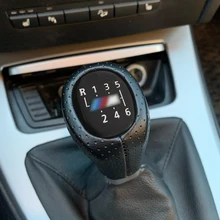 5/6 velocidad MT de cambio de engranaje de mando con M símbolo de palanca de cambio de mando para BMW 3 1 M rendimiento E90 E87 negro de cambio de engranaje de mando