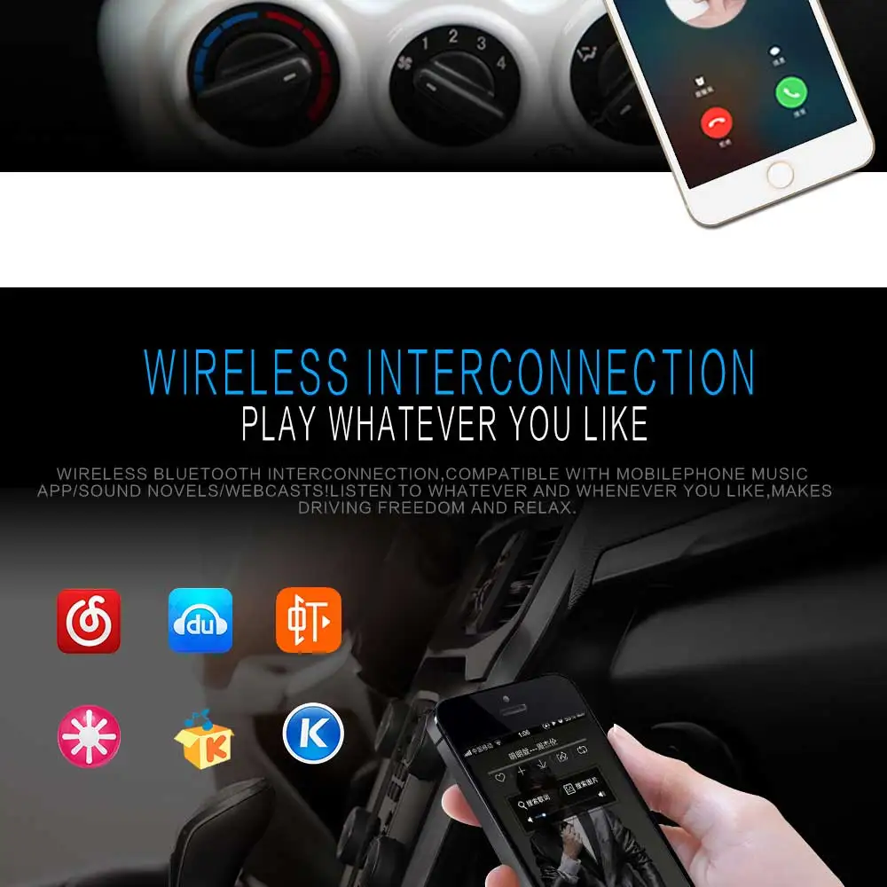 Автомагнитола 1 din стерео bluetooth usb аудио mp3 рекордер sd aux вход Автомобильный плеер oto