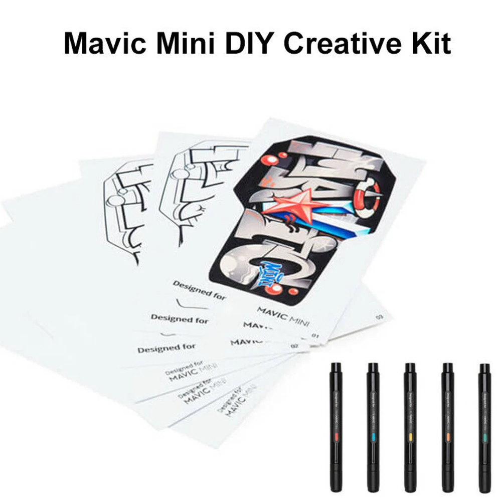 Flash Sale BPO Sticker Set Styling Hand Draw Easy Apply Film Scratch Proof Decorative Skin Full Cover Drone Accessory DIY For MAVIC Mini 