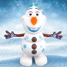 Hot Movie Olaf PVC Action Figures Toys Electric Dancing Snow Light Concert Singing Hand Dancing Machine Snowman Christmas Gifts