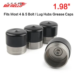 4 Pieces 1.980 Boat Trailer Bearing Buddy Stainless Steel SS with Protective Bra
