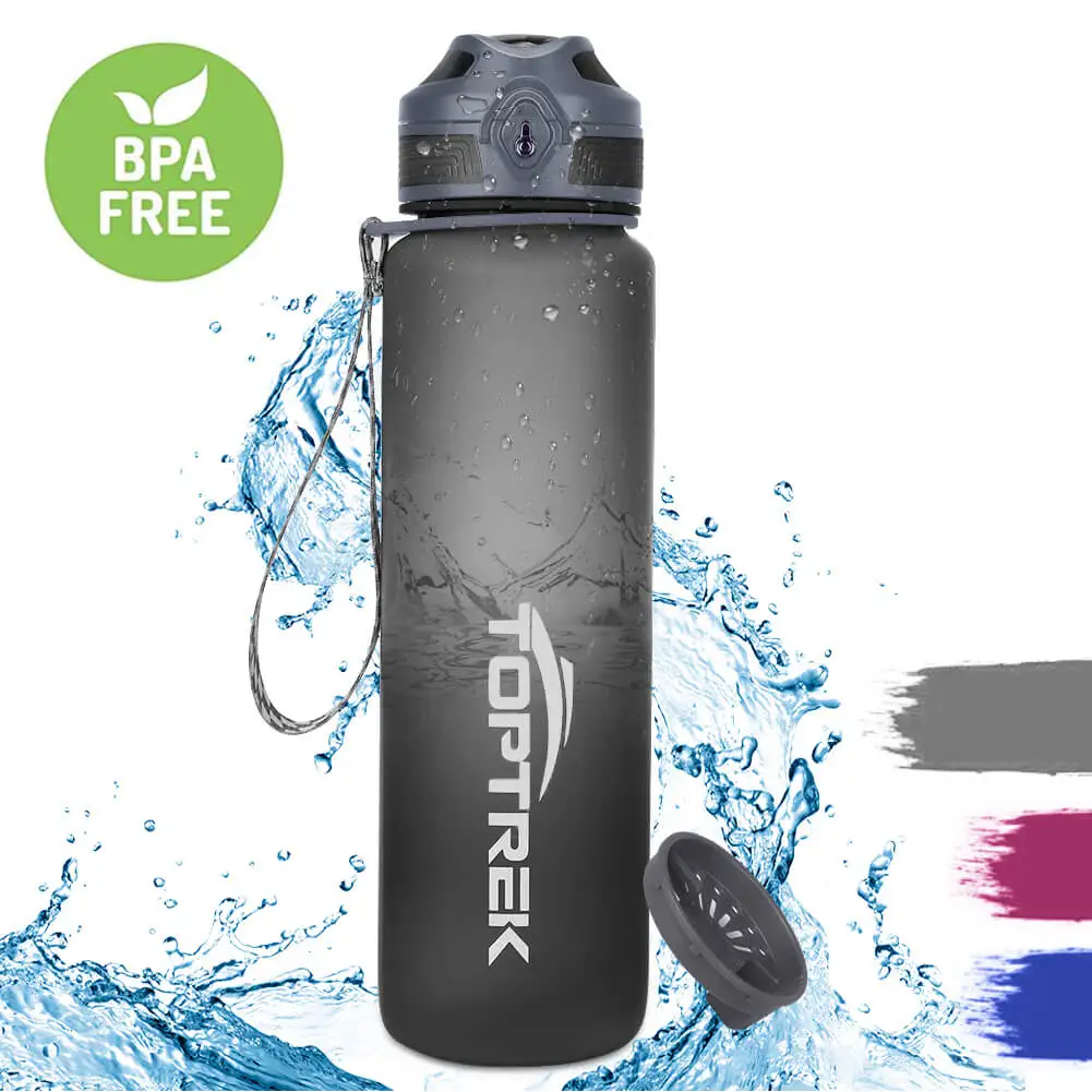 Toptrek Sport Water Bottle 650ML/1000ML BPA Free Drinkware Outdoor Drinking Waterbottle Protein Shaker Leak-Proof My Drink Bottl water bottle sports bottle