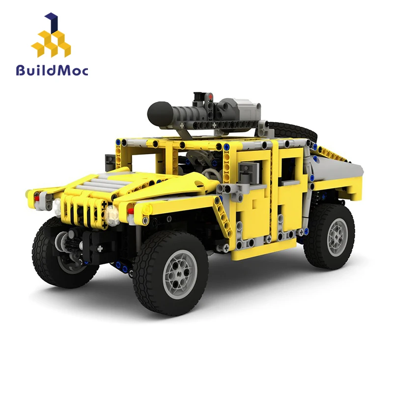 BulidMOC MOC 2988 Hummer H1Cargo автомобиль HummersToy строительные блоки Развивающие детские