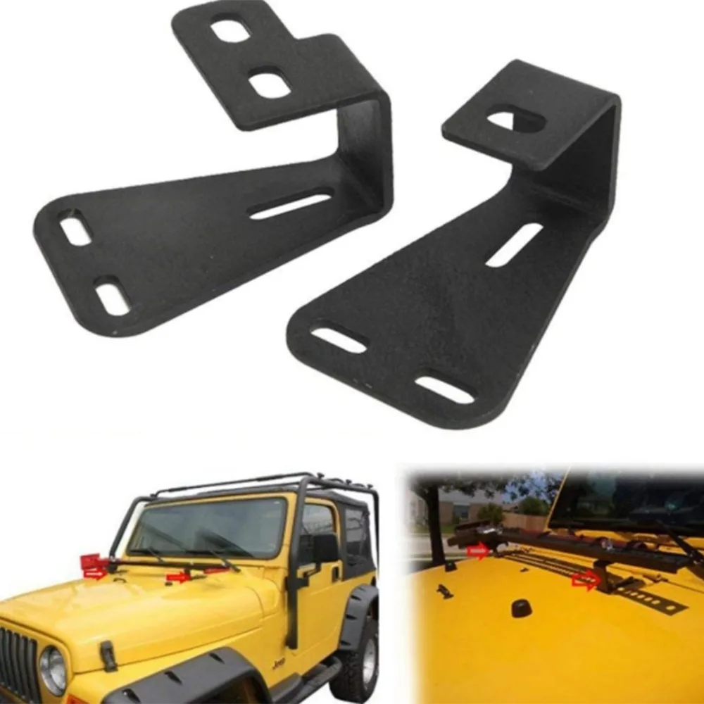 Автомобильный кронштейн для крепления капота Hi-Lift Jack кронштейн для крепления капота подходит для Jeep Wrangler CJ 1944-1986/YJ 1987-1995/TJ 1997-2006 черный