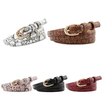 

Hot Sale Women Classic Fashion Snake Skin Belt Female PU Leather Waistband Strap Belts Accessories 4 Colors