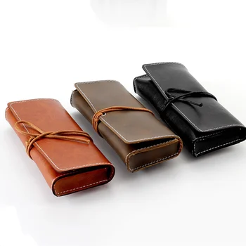 

3 Colors PU Leather Glasses Case Cover Sunglasses Glasses Holder Box Eyeglasses Solid Storage Box Light Fashion Unisex Pouch Bag