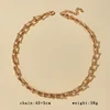 Tocona Punk Gold Silver Color Alloy Heavy Metal Thick Clavicle Chain Choker Necklace for Women