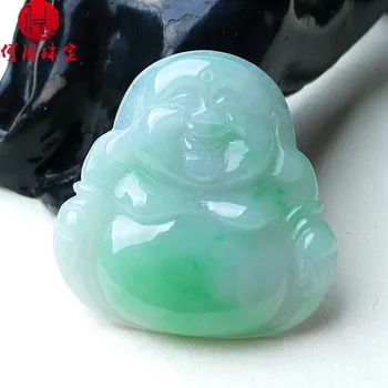 

Hezhou jewelry!Myanmar natural jade!Exquisite hand carving!The Buddha pendant!Exquisite workmanship!15.08g