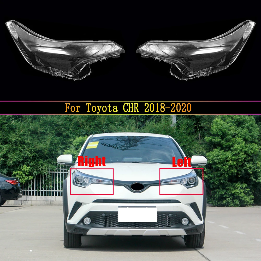 Car Front Headlight Cover PC Material Headlamp Lampshade Lampcover Glass Shell  For Toyota CHR 2018 2019 2020 Lens Case