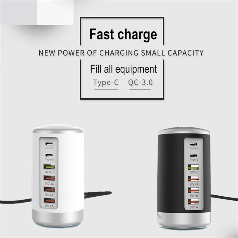 65 Вт usb type C PD Быстрая зарядка QC3.0 QC2.0 быстрое зарядное устройство usb type-C адаптер питания для iphone X huawei Macbook samsung S9 Tablet