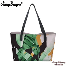 Dropshipping Bolsos De Mujer 3D Tropical paraiso pájaro hoja bolso de hombro señora Set Casual mensajero bolsos Vintage escuela bolso personalizado