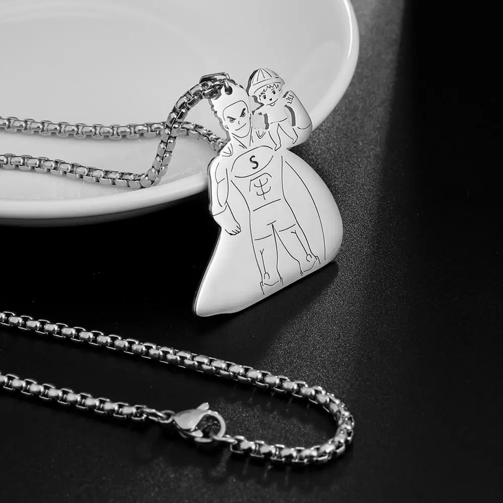 Family Baby Pregnant Necklace Heart For Wife Mother Father day Women Man Gift Love Gold Silver Color Stainless Steel Jewelry - Image 3