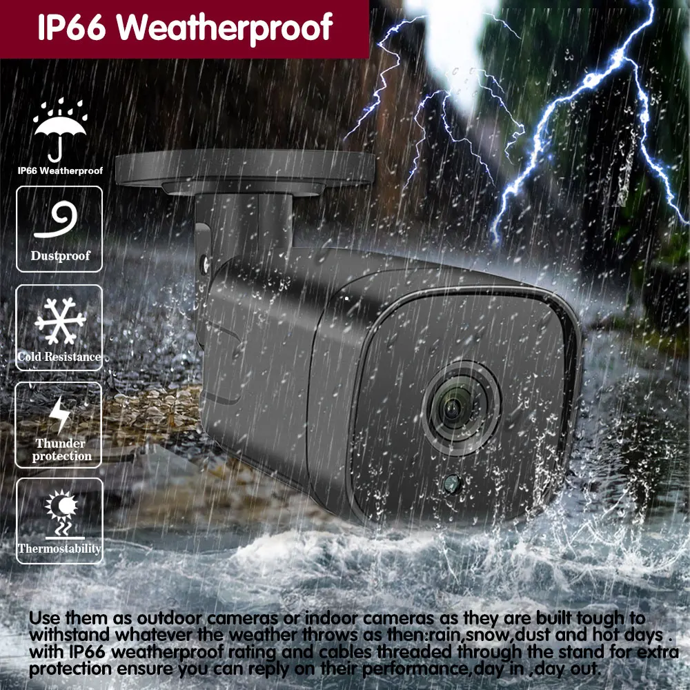 8ch POE Cctv Camera Security System Kit 4K NVR 4ch 5MP Outdoor Face Detection Audio IP CCTV Video Surveillance Camera System Set