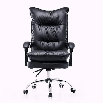 Высокое качество офисное кресло руководителя эргономичное компьютерное игровое кресло-стул для кафе домашний шезлонг - Цвет: black no footrest