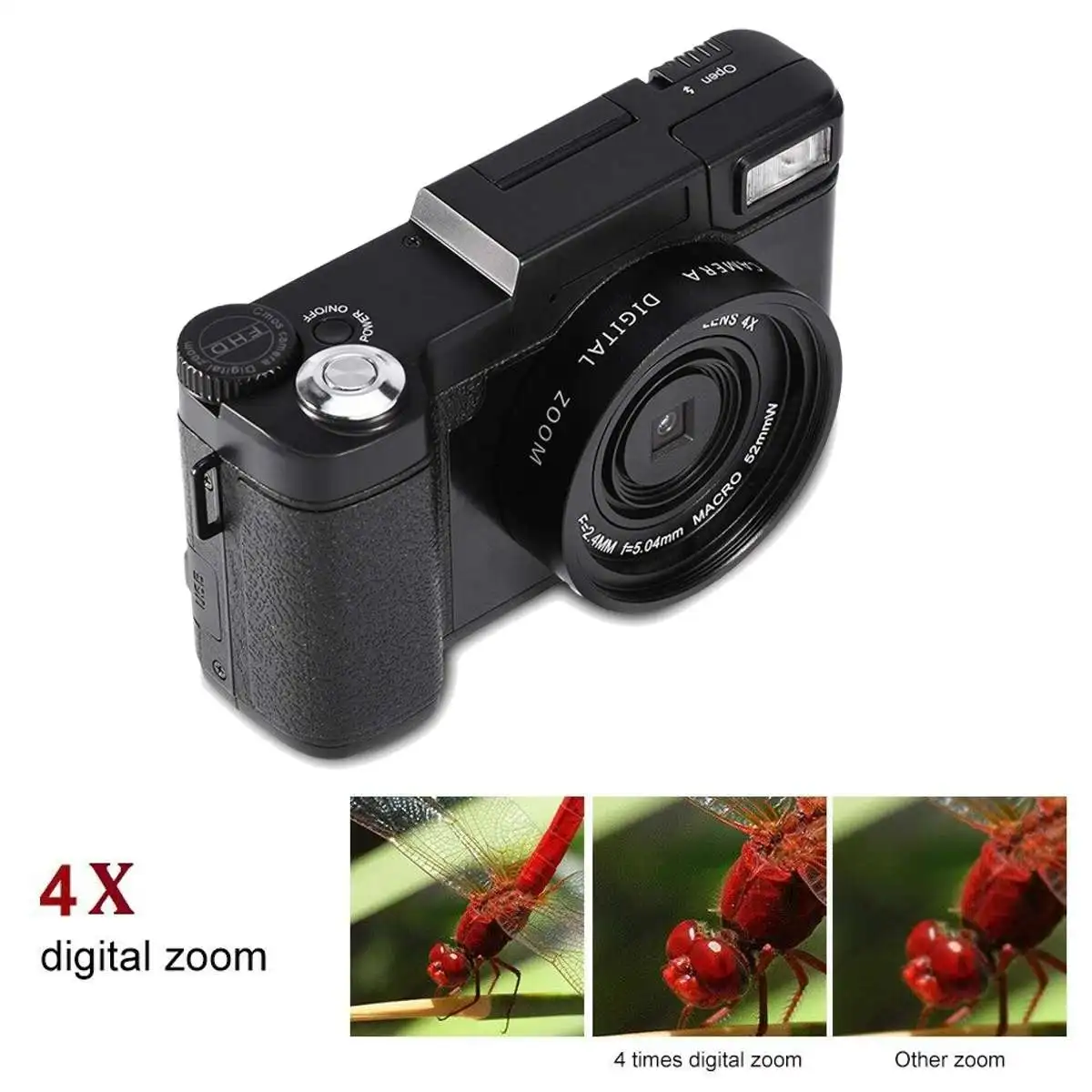 Лидер продаж цифровая камера Vlog Full HD 1080P профессиональная видеокамера Vlogging Камера 8,0 МП CMOS Max 24MP