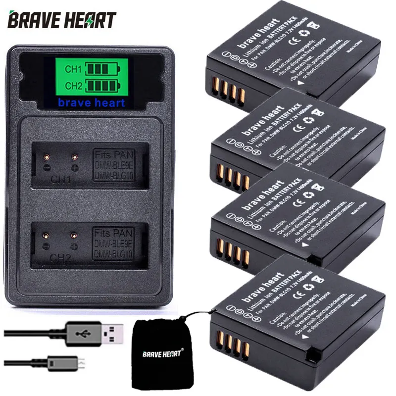 2 шт. аккумулятор для фотоаппарата и зарядное устройство с ЖК дисплеем Panasonic LUMIX GF5