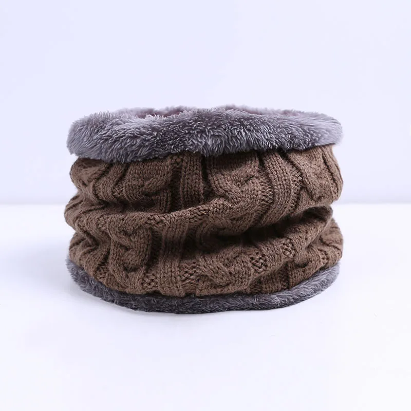 New Men Winter scarf Thickened Wool Collar Warm Scarf for woman fashion Knit Ring Scarf Comfort Scarf Scarves unisex male scarf