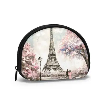 

2020 Man Women Smart Wallet Business Card Wallet Credit Business Mini Card Wallet Street View Of Paris Oil Painting