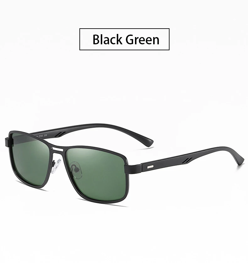 SAYLAYO NEW Ultralight Polarized Sunglasses Men Women Driving Square Style Vintage Sun Glasses Male Goggle UV400 Gafas De Sol - Цвет линз: Black Green With Box