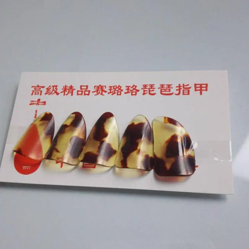 

5PCS/Set Guzheng Finger Picks Large Tortoiseshell Color Gu Zheng Nail Withe